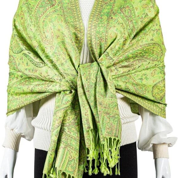 Women Pashmina Feel Shawl Wrap Reversible Soft Silky Scarf for Fashion - Picture 7 of 7